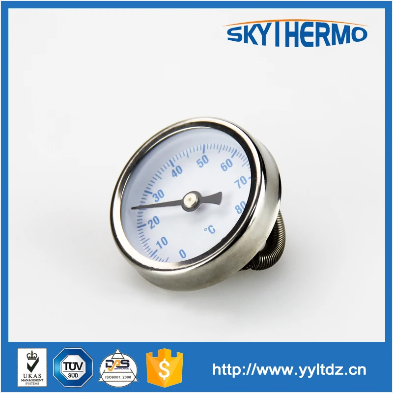 industrial bimetal hot water heater thermometer