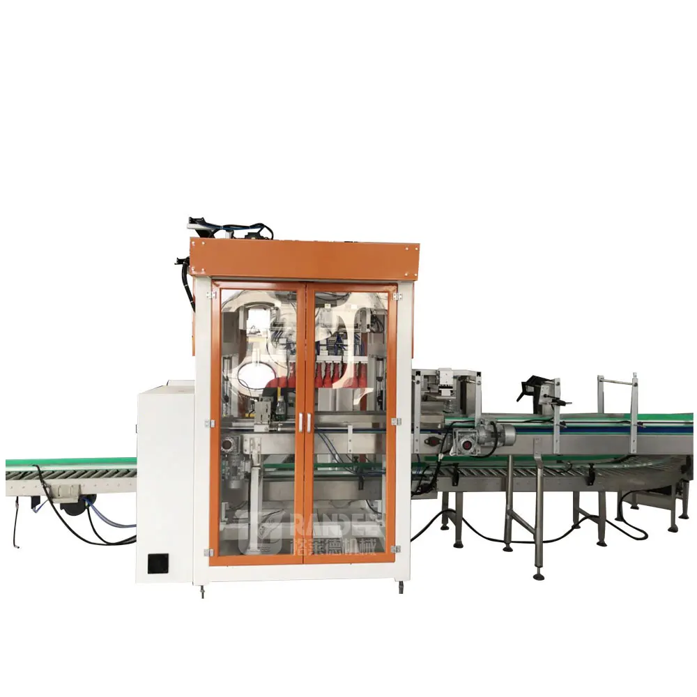 Automatic beer wine glass bottle carton box case erector packer sealer packing machine