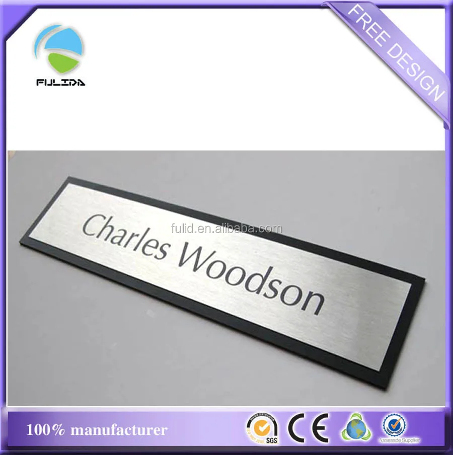 Black Plastic Back Stainless Steel Name Plate Badge Office Door Cubicle Sign Buy Metal Name Badge Plastic Black Sticker Metal Name Office Door Slide Name Badge Product On Alibaba Com
