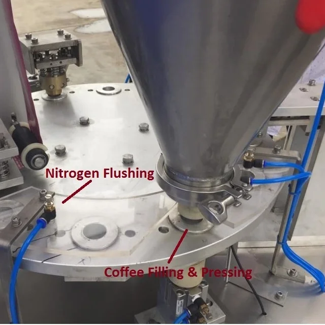 
Rotary automatic coffee packing machine with empty capsules 