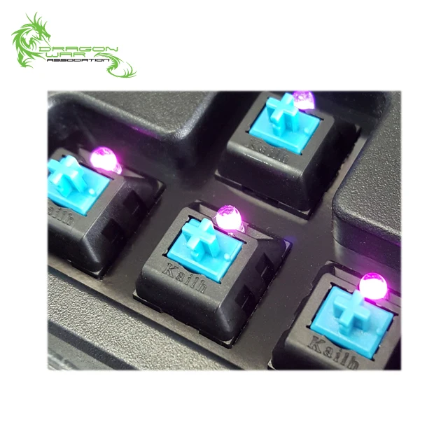 LED Macro Function Black Switch Mechanical Gaming Keyboard with Driver