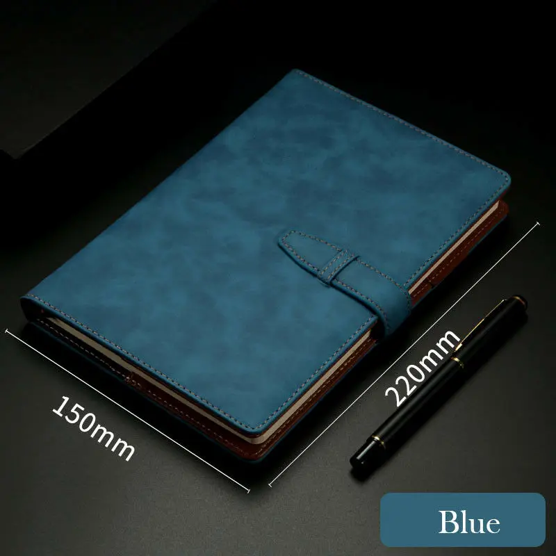 PU Cover Notebook A5 Refillable Planner Binder Inserts 6 Ring Black Journal  PU LeatherTravel Diary With Magnetic Buckle