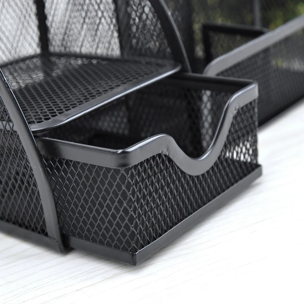 
Высококачественный сетчатый Настольный органайзер с 7 отделениями, настольный органайзер, офисный держатель для ручек 