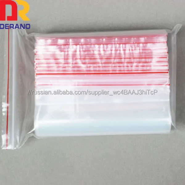 оптовая дешевые пользовательские высокое качество ldpe красная линия застегивающиеся пакеты/малый reclosable мешок для упаковки