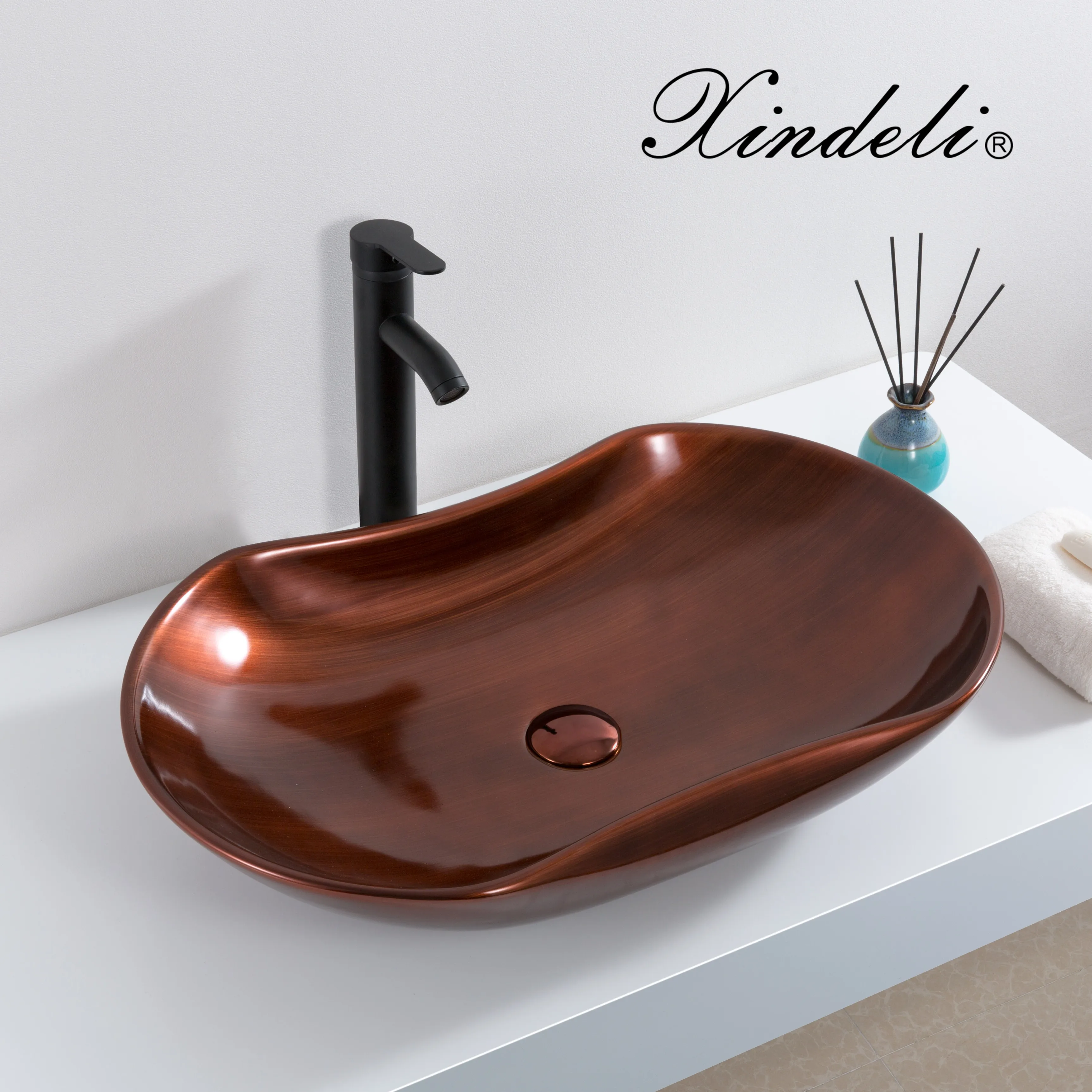 Xdl D1334h465 Promotion Table Top Bronze Solid Surface Ceramic Hand Wash Basin Modern Bathroom Sinks Buy Modern Bathroom Sinks