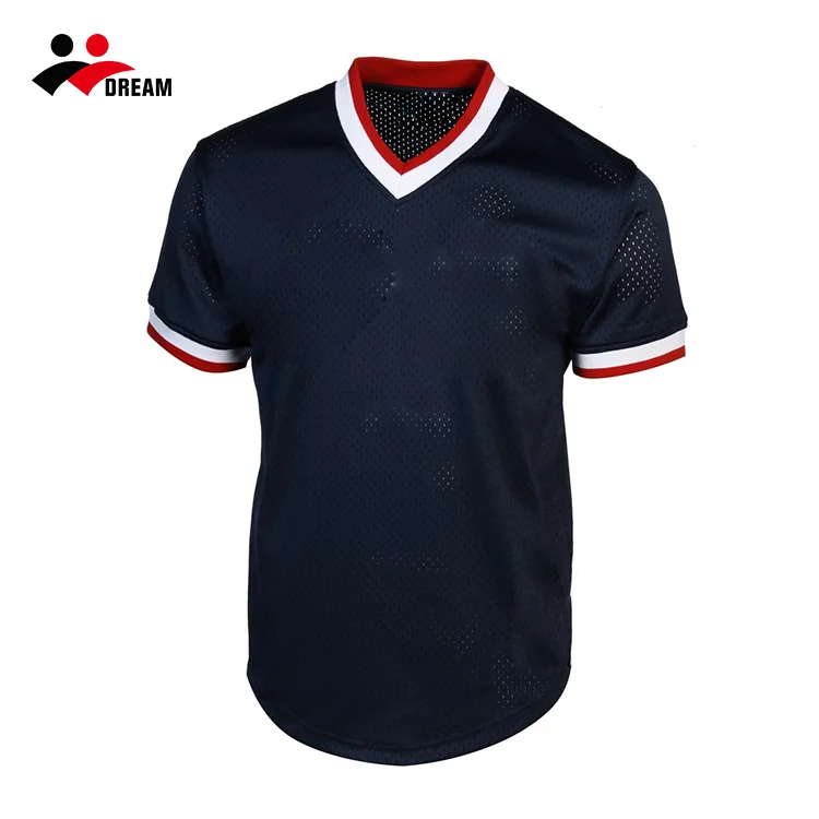 Source Custom Men pullover baseball jersey crew neck quick dry