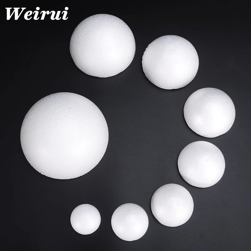 Many Sizes Solid Half Ball Christmas Crafts Styrofoam Polystyrene Balls for Decoration