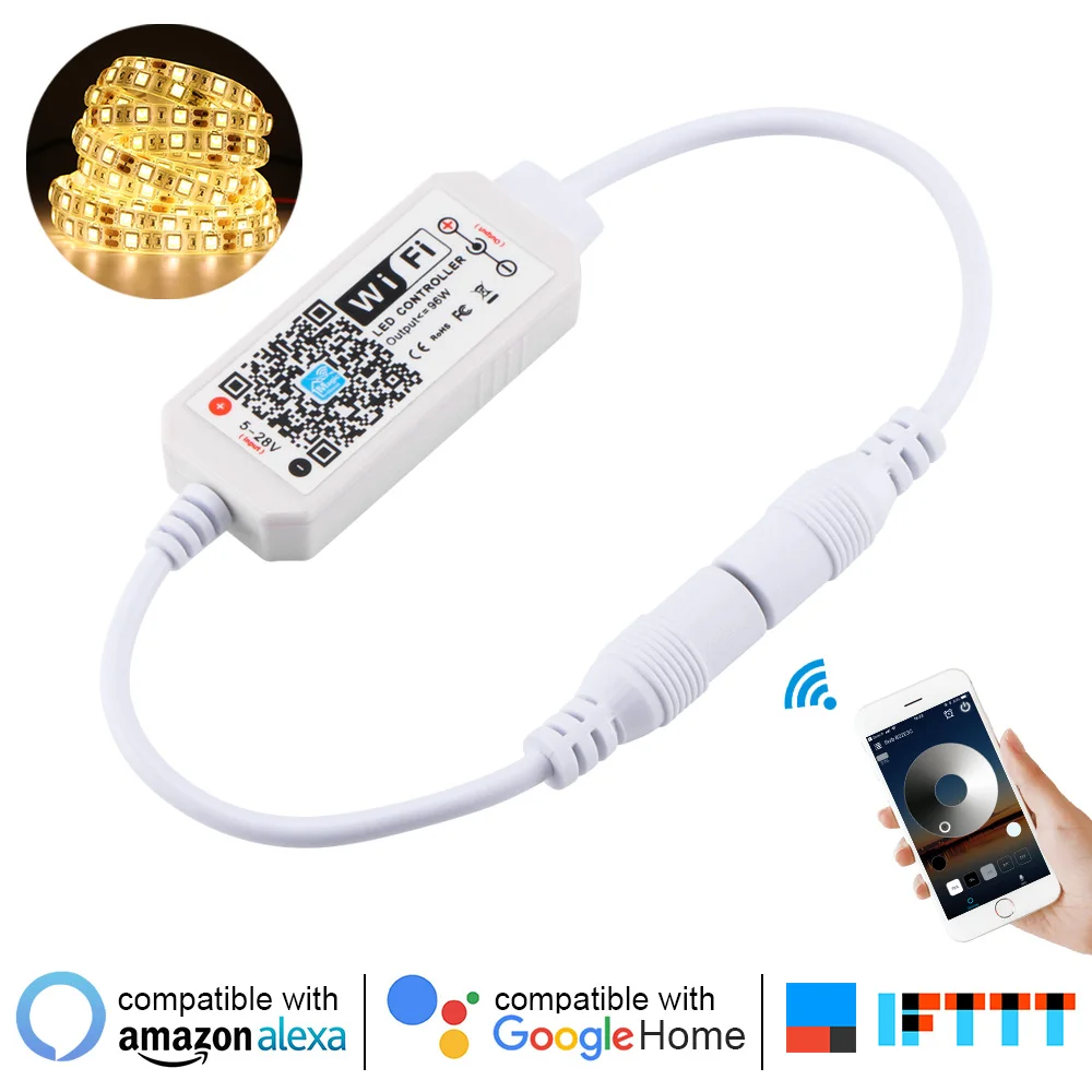 Mini WIFI Single Color LED Controller DC5-28V 96W, Magic Home Pro