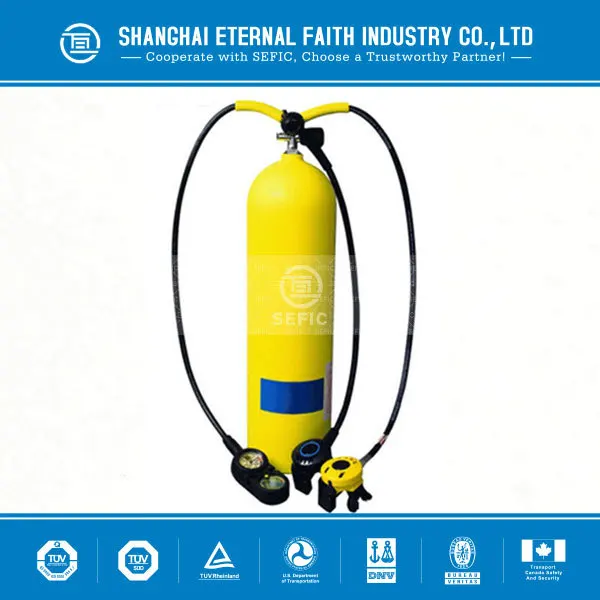 Пустой газовый баллон 12 л Цветной алюминиевый высокого давления для подводного плавания