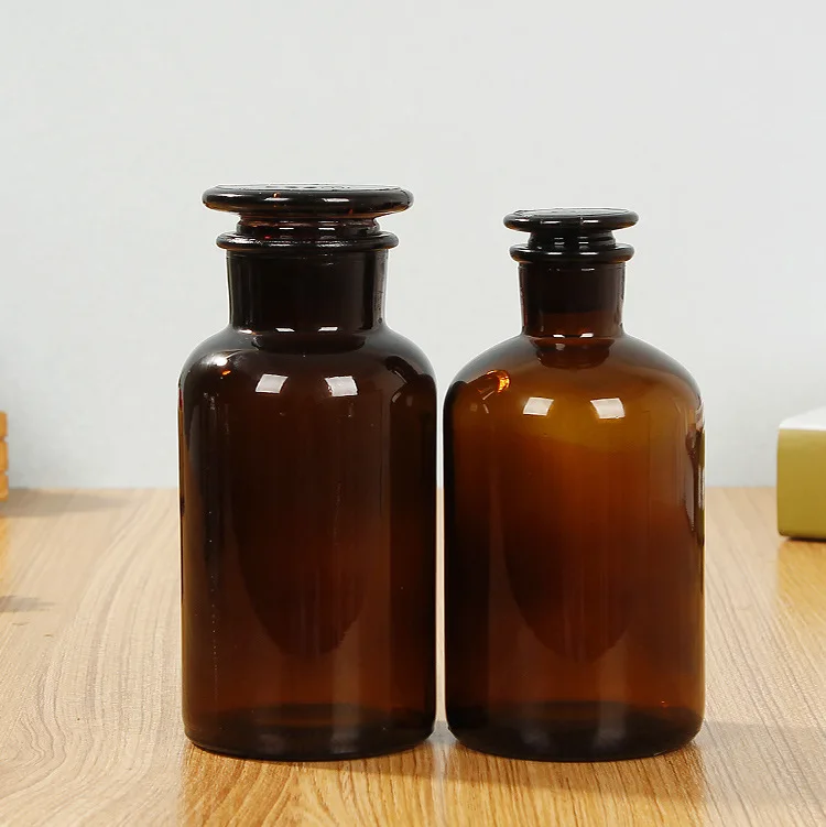ビンテージ　瓶　USA ヴィンテージスタイル60ml 125ml 250mlガラス製薬用瓶アンバー