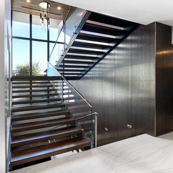 Image showcasing Modern Straight Staircase Luxury Staircase Design For Penthouse - Buy ...
