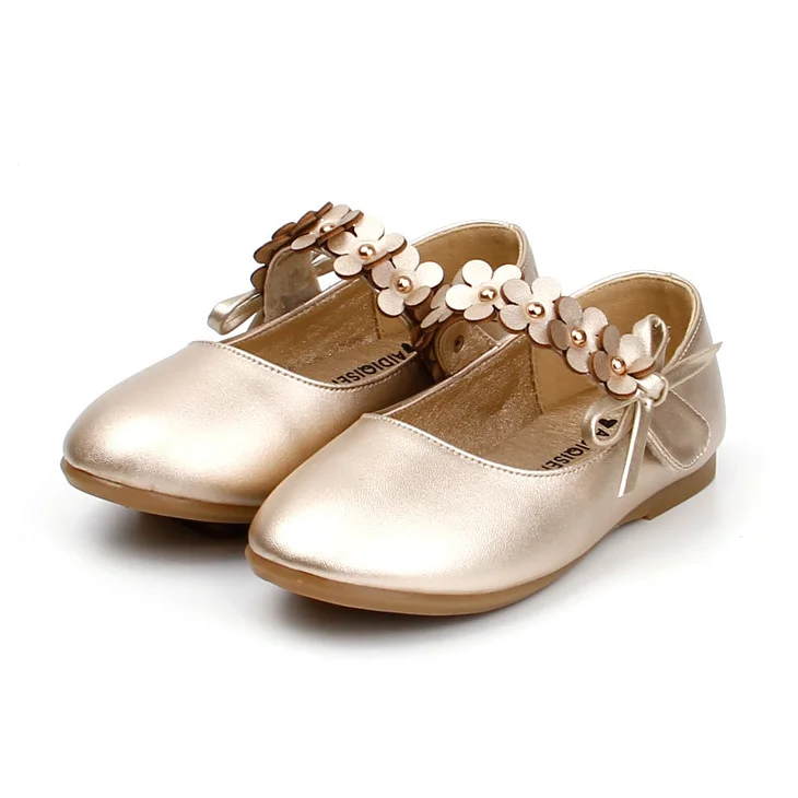 girls gold dress shoes