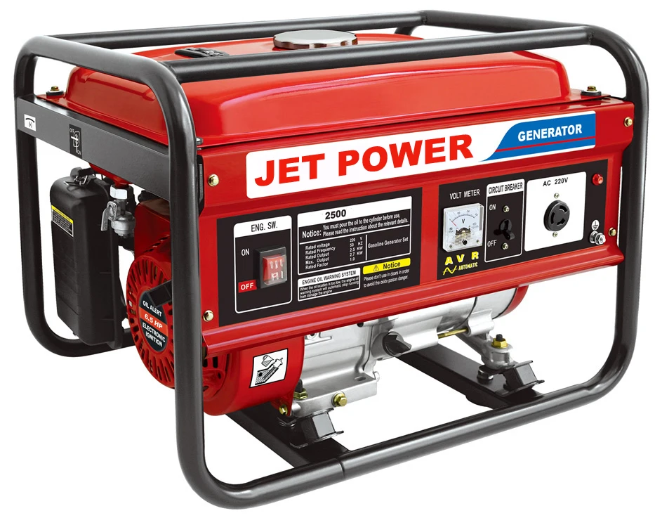 ポータブル電源ガソリン発電機 5.5hp 1.5kw 25Lタンク 389cc