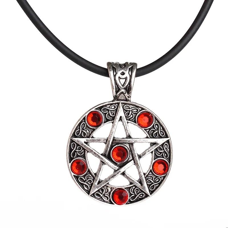 Wholesale 5 Pcs Men's Snake Cobra Pentagram Star Pendant Choker Necklace WP210 Wholesale 5 Pcs Men's Snake Cobra Pentagram Star Pendant Choker Necklace WP210