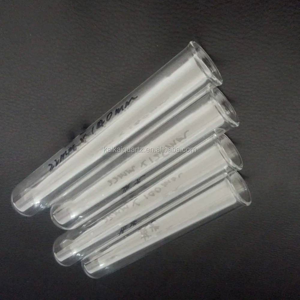 Прозрачная трубка из кварцевого стекла с закрытым концом