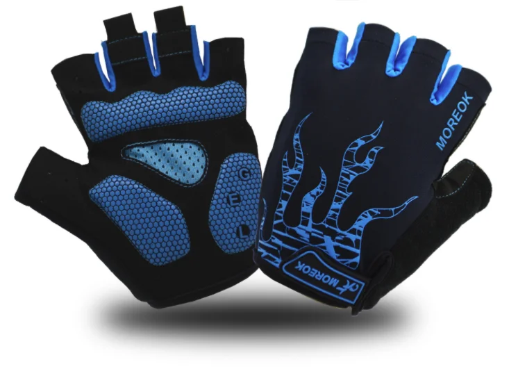 Cheap Breathable Mountain Bike Racing Gloves 7 Colors Half Finger