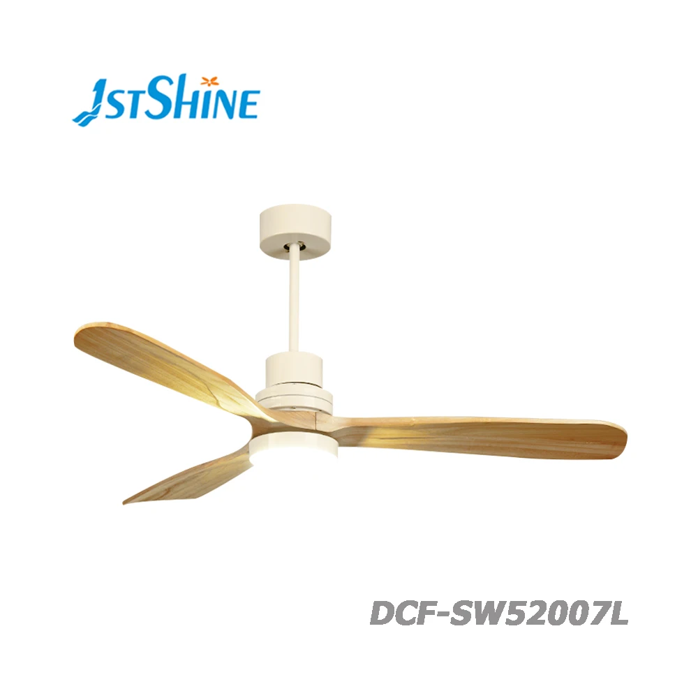 1stshine ventilador de techo con luces Европейский стиль 52 дюймов низкое напряжение энергоэффективность твердое дерево лезвие потолочный вентилятор
