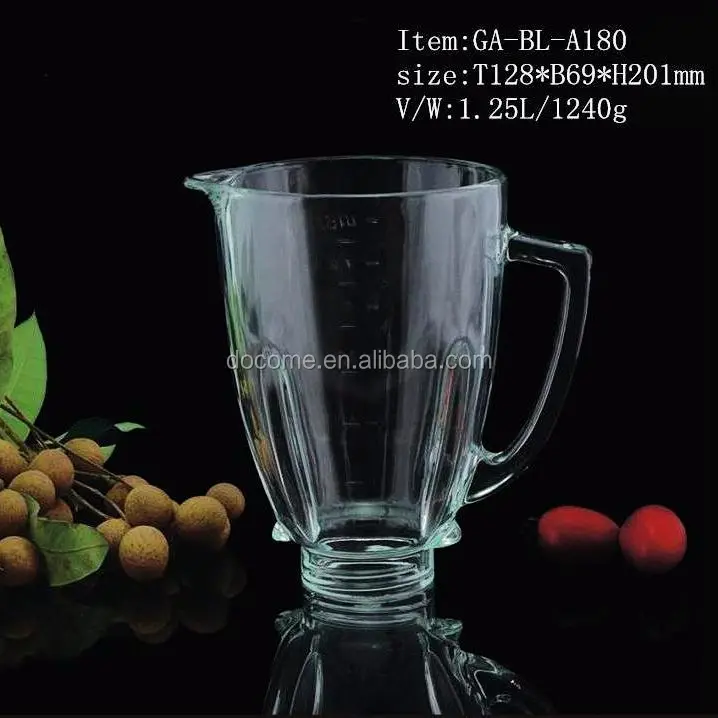 5 Cups Square Top Blender Glass Jar Set With Lid Blade And Base