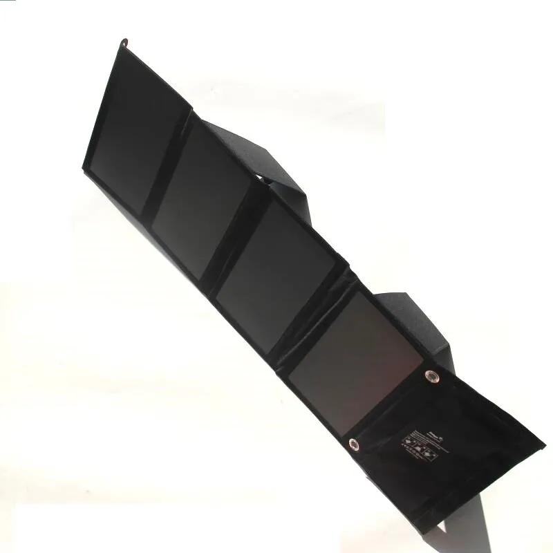 Зарядное устройство на солнечной батарее умная Водонепроницаемая складная солнечная панель с двумя USB-портами 28 Вт для смартфонов планшетов кемпинга