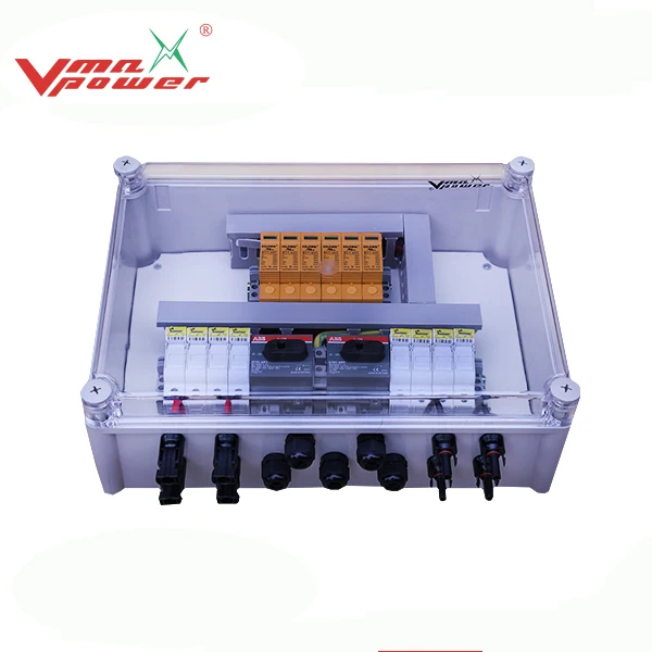 Vmaxpower 4 Strings Solar DC Combiner Cabinet for on Grid Off Grid Solar Energy System PV Junction Box