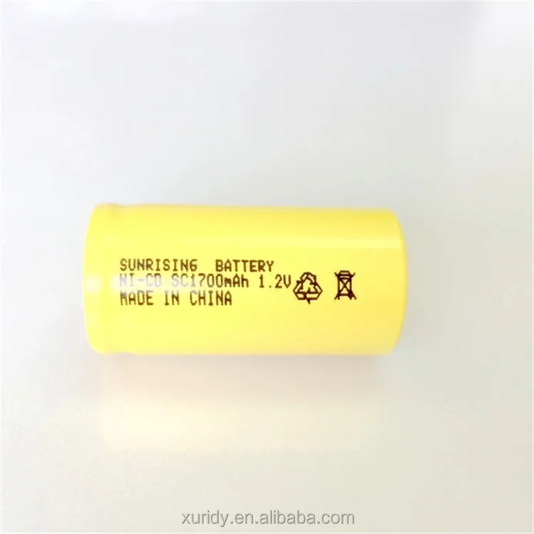 
 Ni-CD SC 1,2 в 1700 мАч перезаряжаемый аккумулятор высокой мощности, термостойкие батареи  