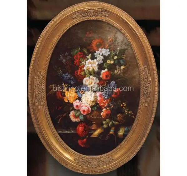 Exquisite Antique Gold Gilt Victorian Frame in Shadow Box Flower Oil Painting