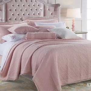 For KOSMOS Luxury Home 100% Cotton Quilt Cover Bedspread Set 4pcs Woven with 200TC Solid Luxury