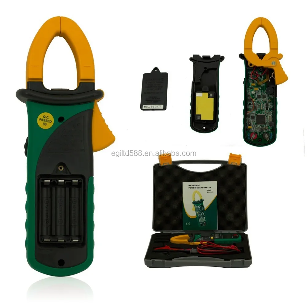 Mastech MS2208 Harmonic Power Clamp Meter Tester Multimeter Trms Voltage Current Power Phase Angle Test
