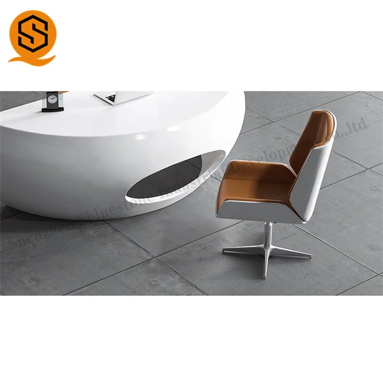 Professional Office Furniture Half Round European Style Executive Office Desk