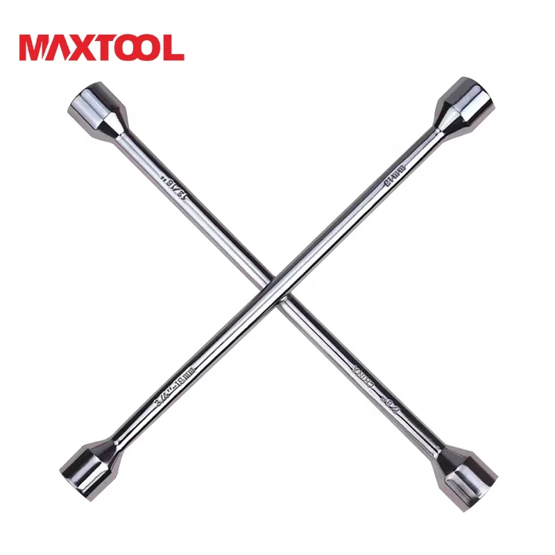 Hand Tools for Truck Tires Carbon Steel Cross Rim Wheel Nut Wrench Metric Measurement System OEM Customizable