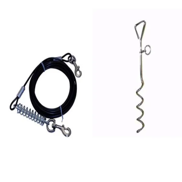 coiled tie out cable