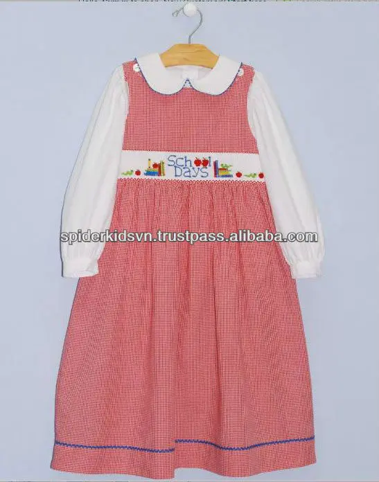 girls red jumper dress