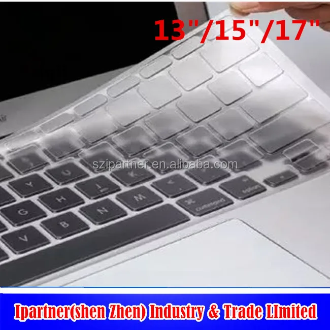 Ультратонкий прозрачный силиконовый защитный чехол для клавиатуры Macbook 13/15/17