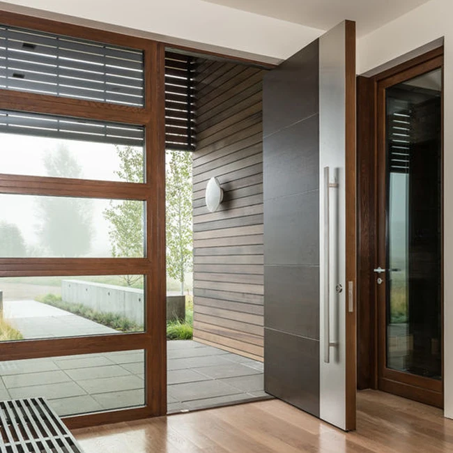 Modern Design System Floor Spring Entry Front Pivot Door
