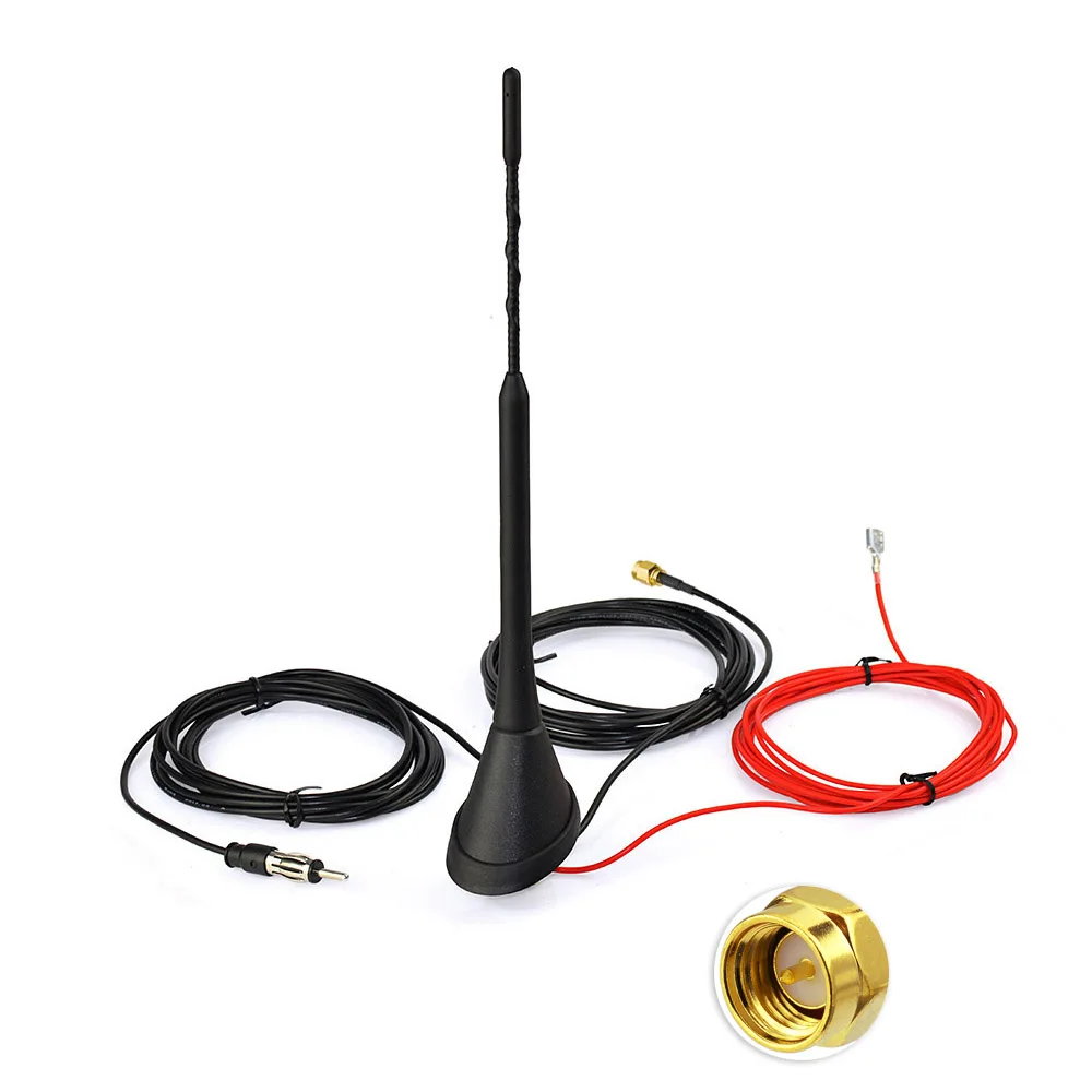 Antenna Auto FM/AM Universale 29cm - Montaggio Tetto, Cavo 5m, Connettore DIN Per Auto E Camion - Foto 10