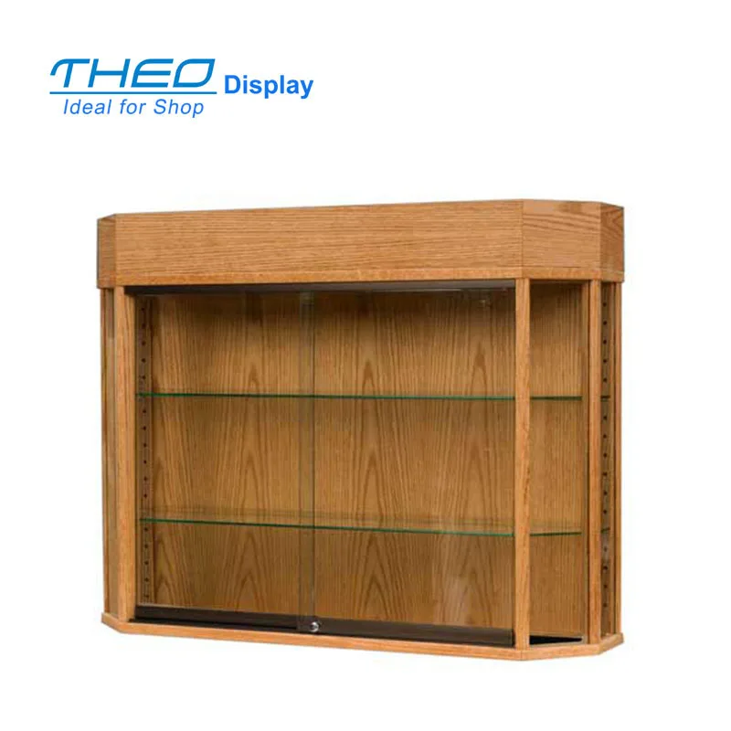 Wall Mounted Glass Shelves Wooden Display Case With Light Buy Display Cases Wall Mounted Display Case Glass Tower Wood Display Case Product On Alibaba Com