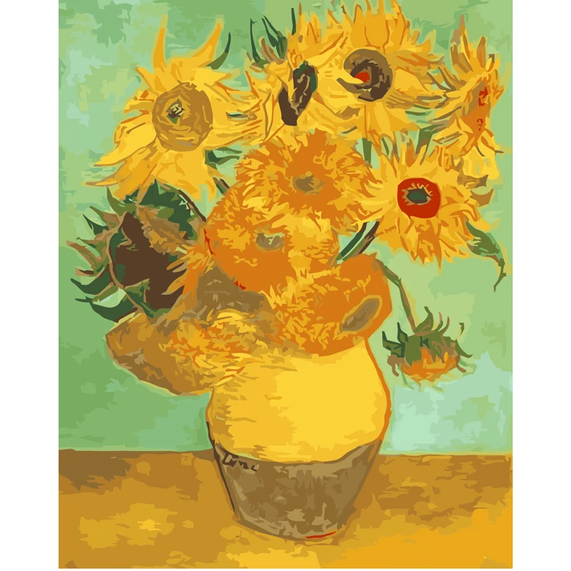 Diy Hand Painted Van Gogh Oil Painting Sunflowers Posters And Prints Oil  Painting On Canvas Art Wall Picture - Buy Pictures Of Abstract Paintings  Paint Painting Art Original Oil Paintings Cheap,Beautiful Picture