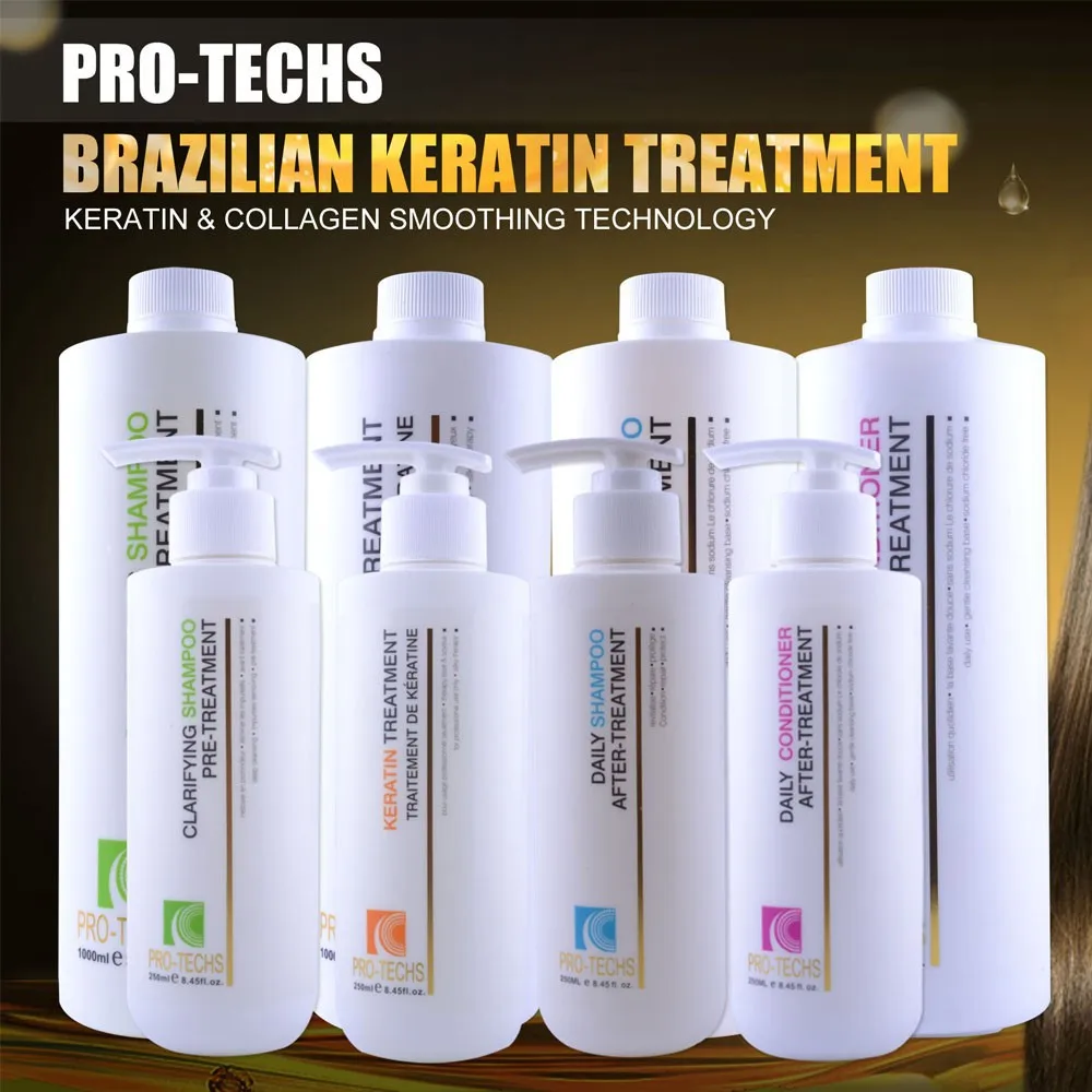 PRO TECH Brazilian Keratin Moisturizing Keratin Hair Care  Treatment:straightening Shampoo Silk Conditioner