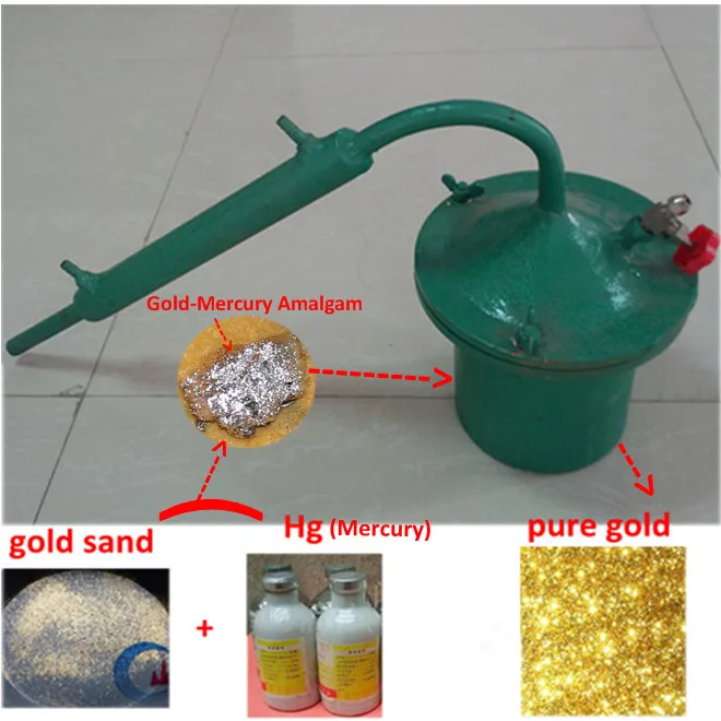 JXSC Cheap Price Gold Concentrates Recovery Mercury Amalgam Distill for Sale