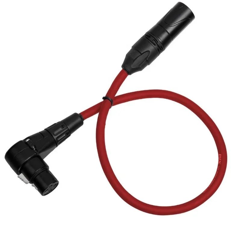 Hankpower Right Angle 3pin DMX Cable Microphone Extension Cable Xlr 90 Degree Extension Cable