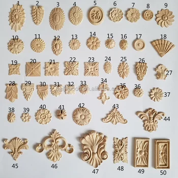Runde Holzdeko-Applikation Im Vintage-China-Style – Selbst Bemalbar, 20x20cm, Für Türen, Wände & Möbel