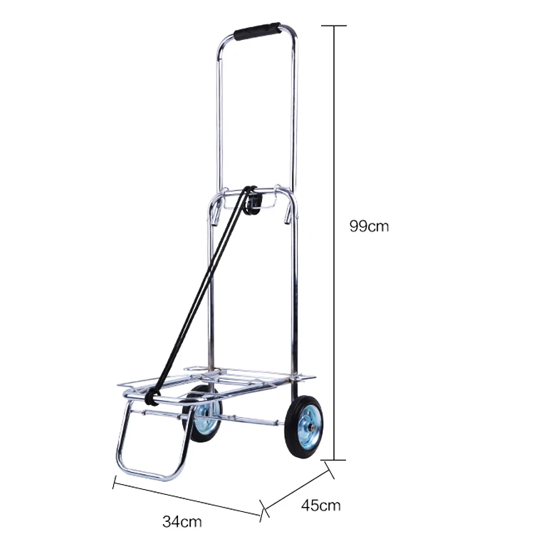 chrome iron cart for luggage carrying
