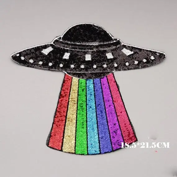 Alien-parche De Lentejuelas Para Ropa De Alien,Accesorio Con  Lentejuelas,Ovni,Suministros Para Camiseta/abrigo/gorro/bolsa,Diy - Buy  Alien Patch,Parches,Parche De Lentejuelas Product on 