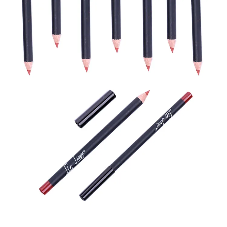 Заводская розетка многоцветный фирменный водонепроницаемый карандаш для губ с фирменной торговой маркой долговечный высококачественный деревянный Веганской косметики