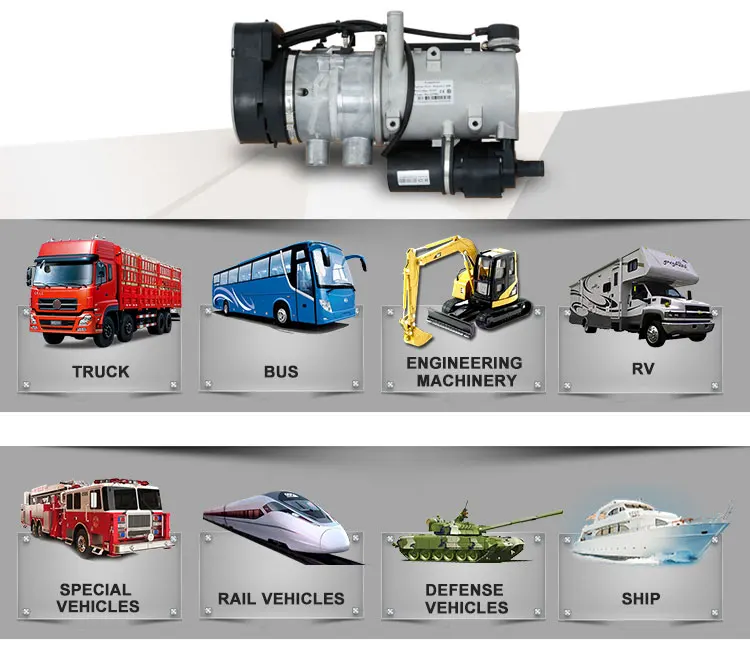 LCD Display Thermostat for Heating Fuel 9kw 12v Gasoline Water Liquid Parking Heater for Truck Bus Boat   
