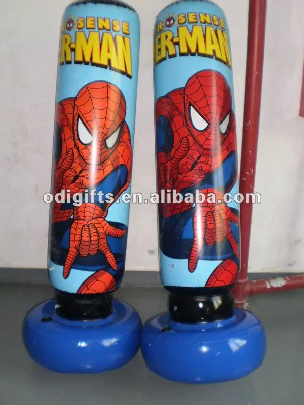 Kids Mini Inflatable Spiderman Bop Bag Punch Bag Kids Activity Toy Gift 