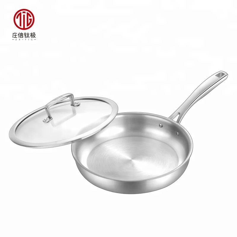 Chef  Round Fry Pan Titanium Pan Non-stick Frying Pan with Lid
