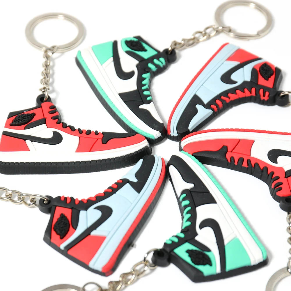 Vograce, оптовая продажа, новые товары на заказ, брелок Air Jordan Sneaker, двусторонние 3D Мягкие подвески из ПВХ