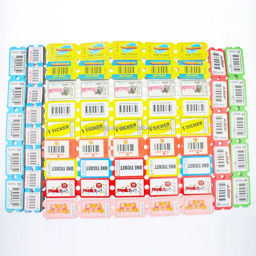Custom Professional Painting Redemption Ticket  Paper Ticket Redemption Ticket Roll