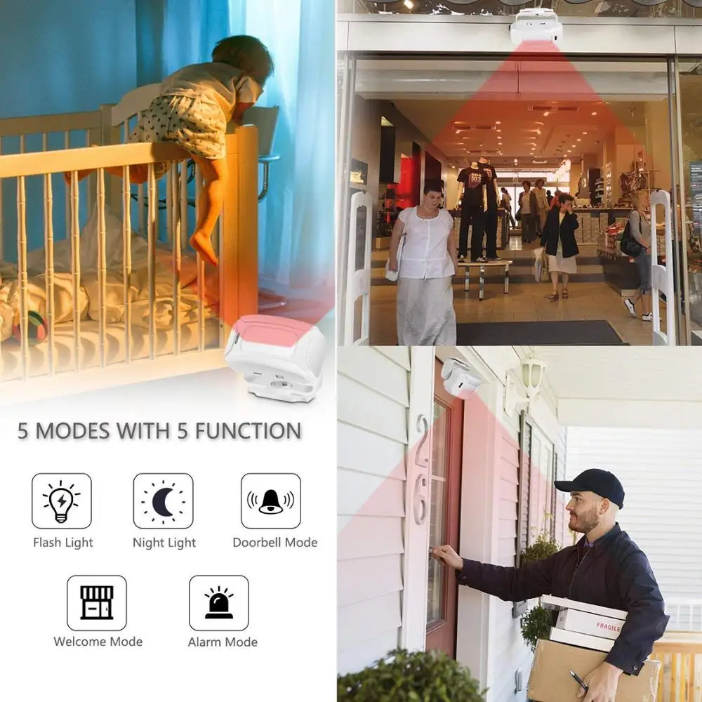 Wireless Welcome Doorbell PRO Motion Sensor Smart Alarm